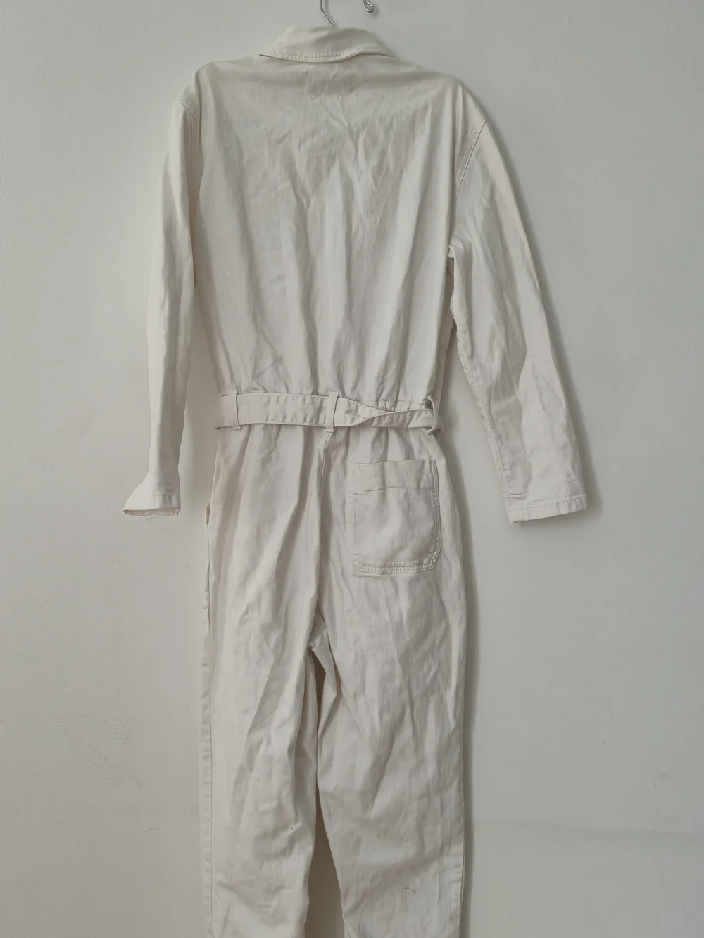 Acquaverde Paris Off-White Utility Jumpsuit with Tie Waist - Size 38 - Picture 7 of 16